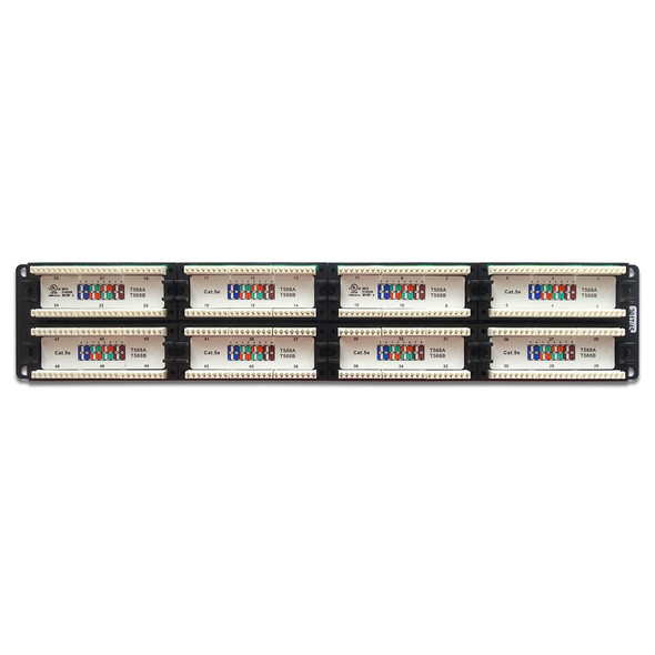 Cat5e 110 Type Patch Panel 48 Port Rackmount