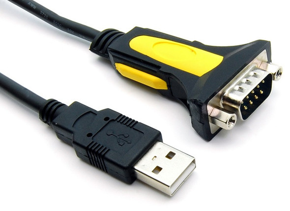 1 Meter USB to RS232 Serial Adapter DB9 Male w/Hex Nut, PROLIFIC Chipset