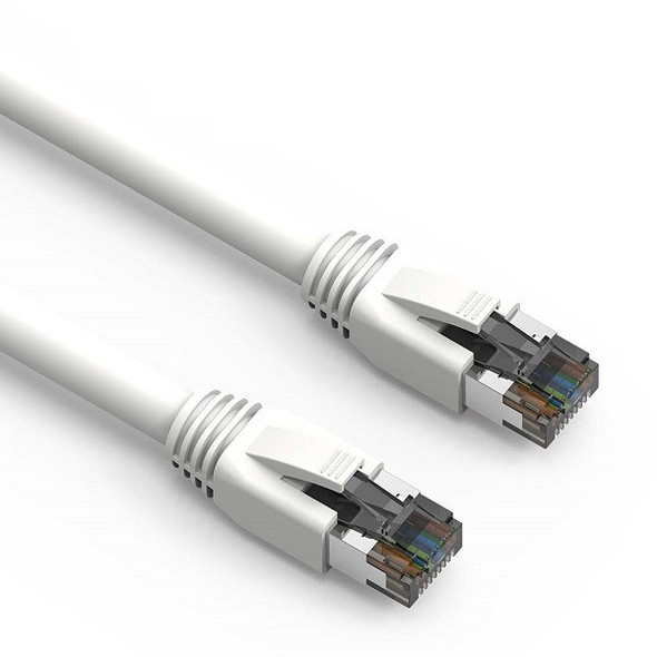 2 Foot Cat.8 S/FTP Ethernet Network Cable 2GHz 40G - White