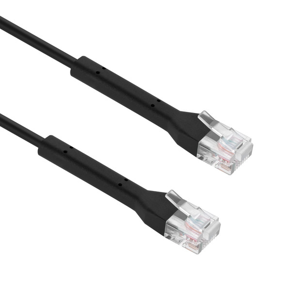18 Inch Cat6A UTP Bendable Slim Ethernet Network Cable 28AWG Black