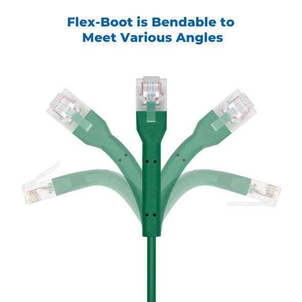 10 Foot Cat6A UTP Bendable Slim Ethernet Network Cable 28AWG Green