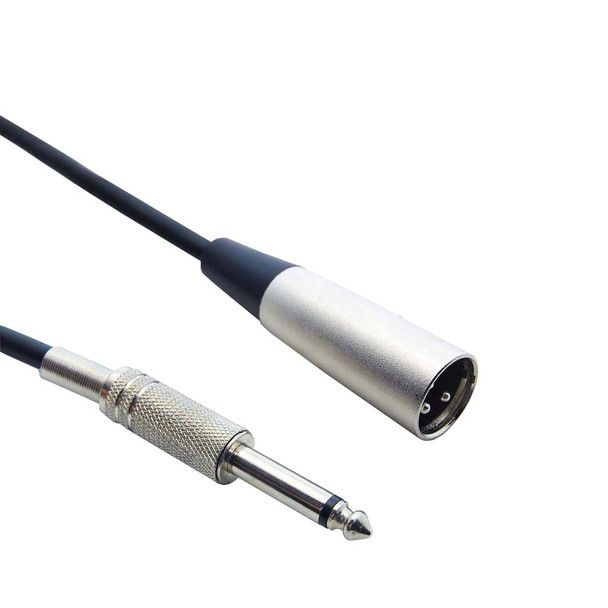 100 Foot XLR 3 Pin Male to 1/4" Unbalanced Microphone Cable