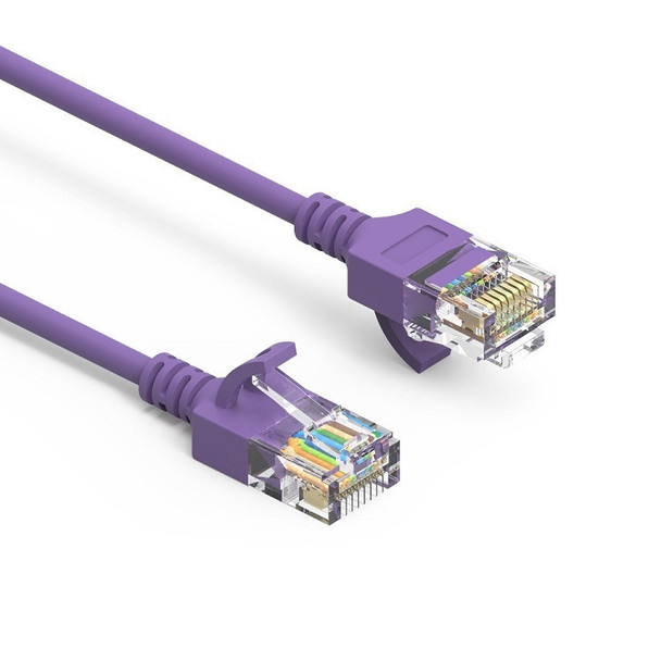 3 Foot Cat6A UTP Slim Ethernet Network Booted Cable 28AWG Purple