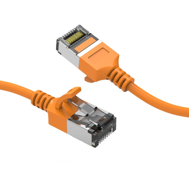 3 Foot Cat 8 FTP Slim Ethernet Network Cable Orange 30 AWG