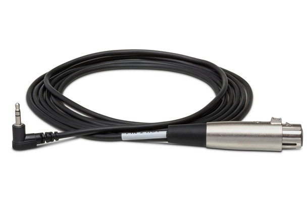 HOSA XVM-110F 10 Foot Microphone Cable, XLR 3 Pin Female to Right-angle 3.5 mm TRS