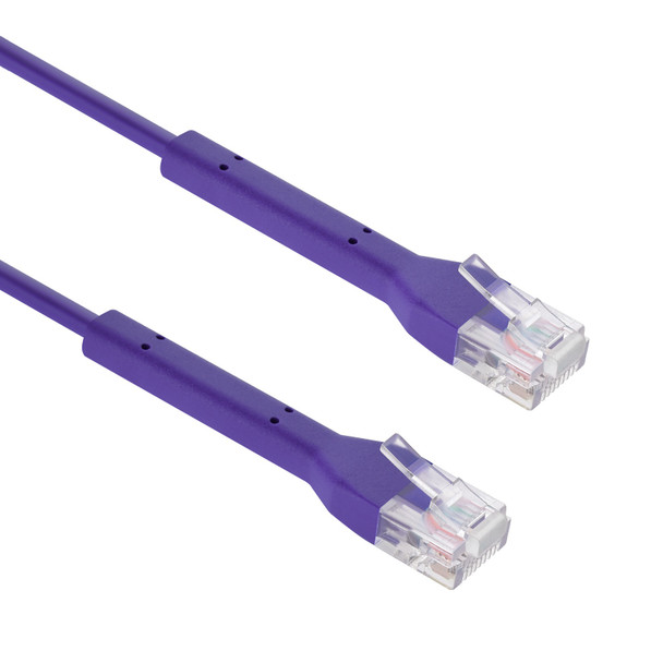 1 Foot Cat6A UTP Bendable Slim Ethernet Network Cable 28AWG Purple