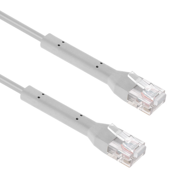 7 Foot Cat6A UTP Bendable Slim Ethernet Network Cable 28AWG Gray