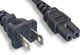 Polarized Figure 8 Power Cord, C7- NEMA 1-15P