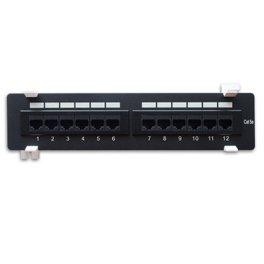 Cat5e 110 Type Patch Panel 12 Port Vertical w/Bracket