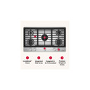 KitchenAid® 36  in. Gas Cooktop with 5 Burners and Integrated Wok Grate KCGK536SSS