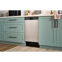 Whirlpool® 18" Stainless Steel Dishwasher with Half Load Cycle and Triple Spray Arms - 48 dBA WDFS5118SS