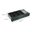 KitchenAid® 48-inch 6-Burner Gas Commercial-Style Rangetop with Griddle KCGK948TJP