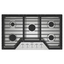 Whirlpool® 36-inch Gas Cooktop with EZ-2-Lift™ Hinged Cast-Iron Grates WCGK5036PS
