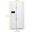 Whirlpool® 36-inch Wide Side-by-Side Refrigerator - 25 cu. ft. WRS335SDHW