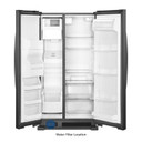 Whirlpool® 36-inch Wide Side-by-Side Refrigerator - 25 cu. ft. WRS335SDHB