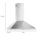 Whirlpool® 30" Chimney Wall  Mount Range Hood WVW53UC0LS