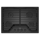 Whirlpool® 30-inch Gas Cooktop with EZ-2-Lift™ Hinged Cast-Iron Grates WCGK5030PB