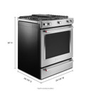 KitchenAid® 30-Inch 5-Burner Dual Fuel Convection  Front Control Range with Baking Drawer YKSDB900ESS