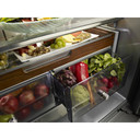 Kitchenaid® 23.8 cu. ft. 36" Counter-Depth French Door Platinum Interior Refrigerator with PrintShield™ Finish KRFC704FPS