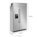 Kitchenaid® 29.4 Cu. Ft. 48" Built-In Side-by-Side Refrigerator with Ice and Water Dispenser KBSD708MSS