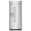 Kitchenaid® 20.8 Cu. Ft. 36" Built-In Side-by-Side Refrigerator features Exterior Water and Ice Dispenser with Measured Fill KBSD736SPS