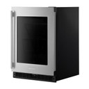 Kitchenaid® 24"" Undercounter Refrigerator with Glass Door KURR324SSB