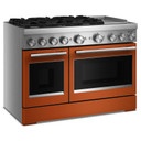 Kitchenaid® 48-Inch 6 Burner Commercial-Style Dual Fuel Range with Griddle KFDD948SSC