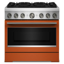 Kitchenaid® 36-Inch 6 Burner Commercial-Style Dual Fuel Range with No Preheat Air Fry Mode KFDS936SSC