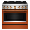 Kitchenaid® 36-Inch 6 Burner Commercial-Style Dual Fuel Range with No Preheat Air Fry Mode KFDS936SSC