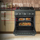 KitchenAid® 30-Inch 4 Burner Commercial-Style Dual Fuel Range with No Preheat Air Fry Mode KFDS930SJP