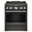 KitchenAid® 30-Inch 4 Burner Commercial-Style Dual Fuel Range with No Preheat Air Fry Mode KFDS930SBE