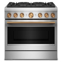 KitchenAid® 36-Inch 6 Burner Commercial-Style Dual Fuel Range with No Preheat Air Fry Mode KFDS936SSS