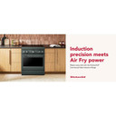 Kitchenaid® 30-Inch 4-Element Induction Freestanding Commercial-Style Range with Air Fry KFIS930SJP