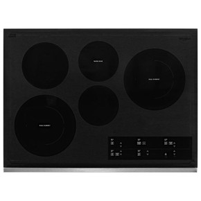 Whirlpool® 30-inch Electric Ceramic Glass Cooktop with Two Dual Radiant Elements WCE97US0KS