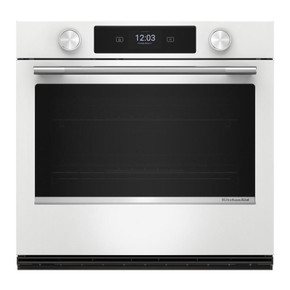 Kitchenaid® 30-inch Smart Electric Single Wall Oven with Assisted Cooking Modes - White KOES730SWH