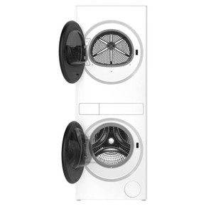 Whirlpool® 24-in Compact ENERGY STAR® Certified Ventless Heat Pump Laundry Tower with 3.2-cu. ft. I.E.C. Washer and Electric 4.3-cu ft Dryer YWFH5424SW