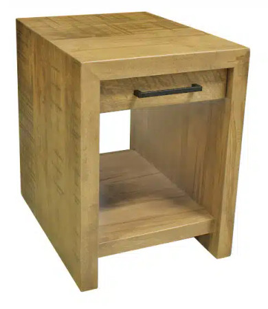 ASB Conestoga Warehouse end table with shelf and drawers
