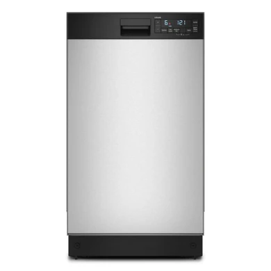 Whirlpool® 18" Stainless Steel Dishwasher with Half Load Cycle and Triple Spray Arms - 48 dBA WDFS5118SS