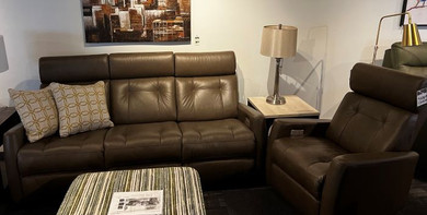 Palliser 2 piece dual power reclining sofa and chair