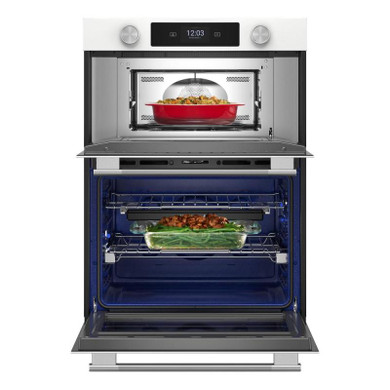 Kitchenaid® 30-inch Smart Electric Combo Wall Oven with Assisted Cooking Modes - White KOEC730SWH