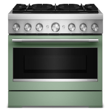 Kitchenaid® 36-Inch 6 Burner Commercial-Style Dual Fuel Range with No Preheat Air Fry Mode KFDS936SDC