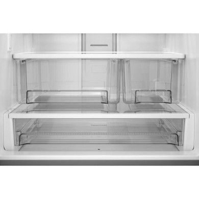 Kitchenaid® 20 cu. Ft. 30-Inch Width Standard Depth French Door Refrigerator with PrintShield® Finish and Interior Dispense KRFF330SPS