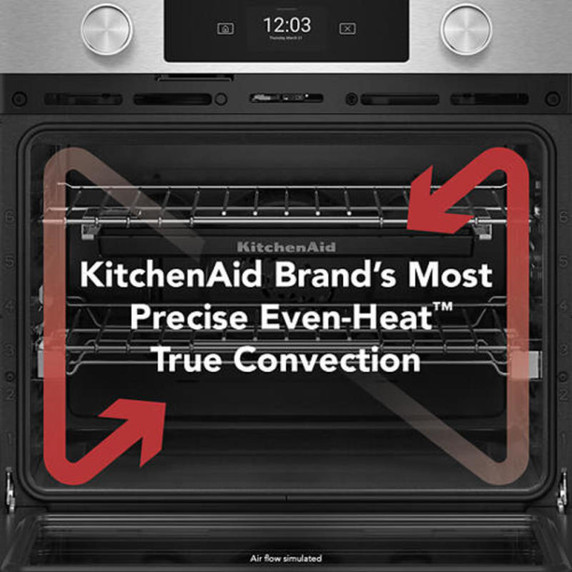 Kitchenaid® 30-inch Smart Electric Combo Wall Oven with Intelligent Cooking Camera - PrintShield™ Finish KOEC930SPS