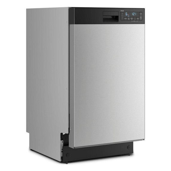 Whirlpool® 18" Stainless Steel Dishwasher with Half Load Cycle and Triple Spray Arms - 48 dBA WDFS5118SS