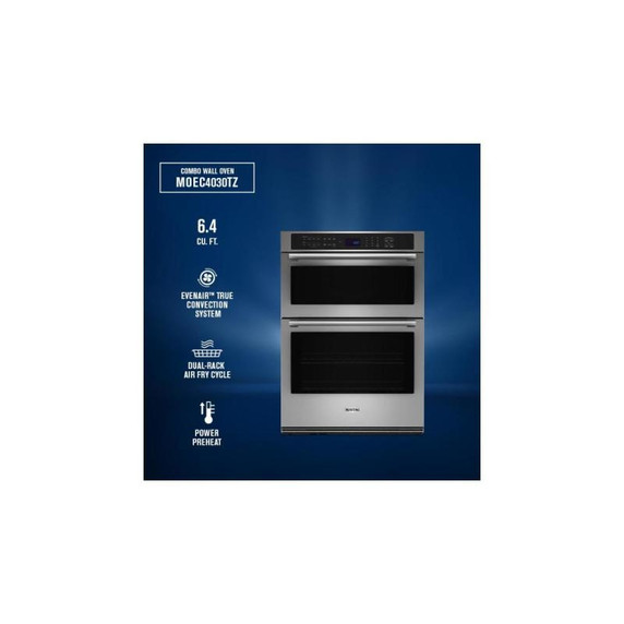 Maytag® 30-Inch Wall Oven Microwave Combo with EvenAir™ True Convection System - 6.4 Cu. Ft. MOEC4030TZ