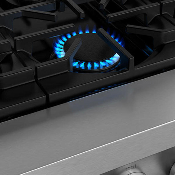 KitchenAid® 48-inch 6-Burner Gas Commercial-Style Rangetop with Griddle KCGK948TSS