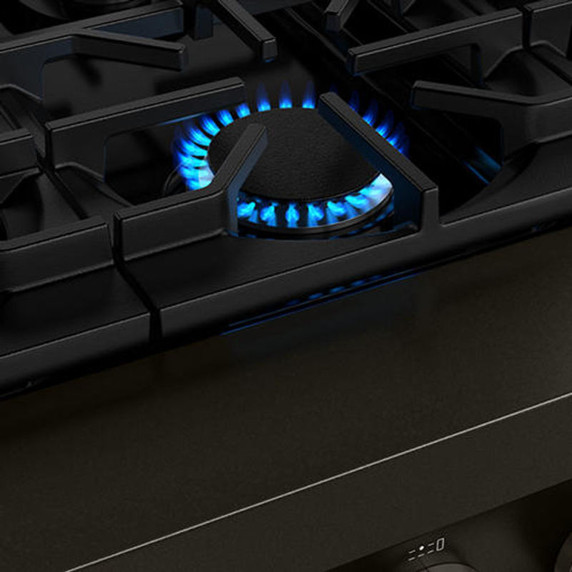 KitchenAid® 48-inch 6-Burner Gas Commercial-Style Rangetop with Griddle KCGK948TBE