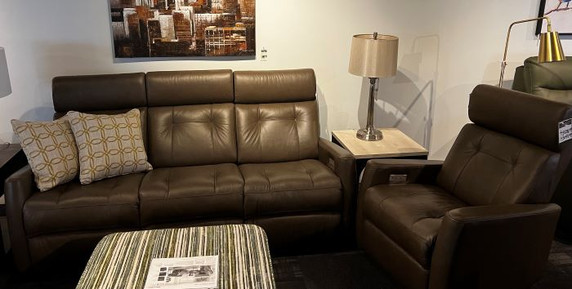 Palliser 2 piece dual power reclining sofa and chair