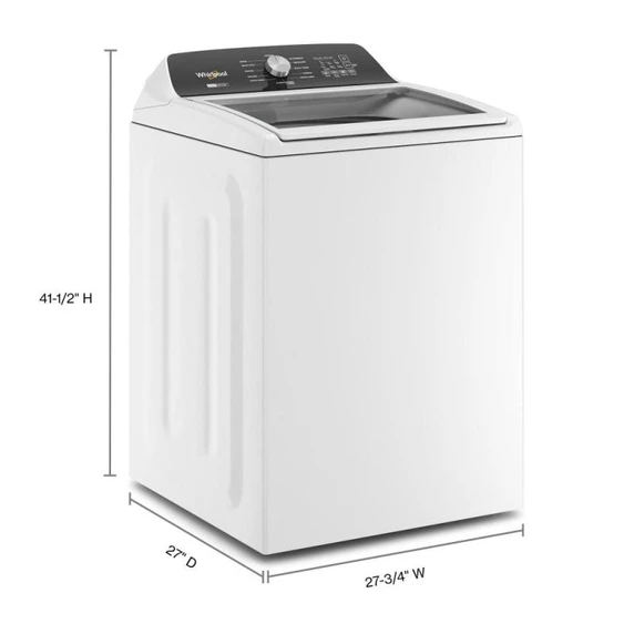 Whirlpool® 5.4 - 5.5 Cu. Ft. I.E.C. Capacity Top Load Washer with Removable Agitator WTW5057LW