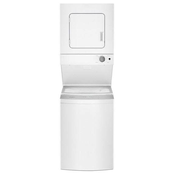 Whirlpool® 1.8 cu.ft I.E.C. Electric Stacked Laundry Center 6 Wash cycles and AutoDry™ YWET4024HW
